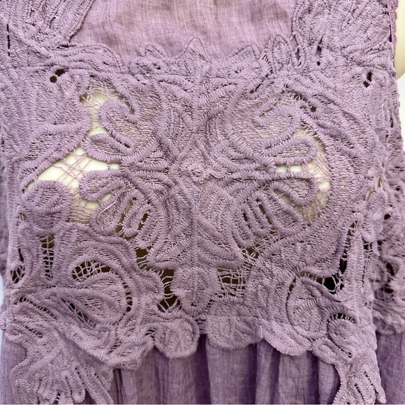 Umgee Purple Embroidered Muslin Dress size S - Picture 10 of 10